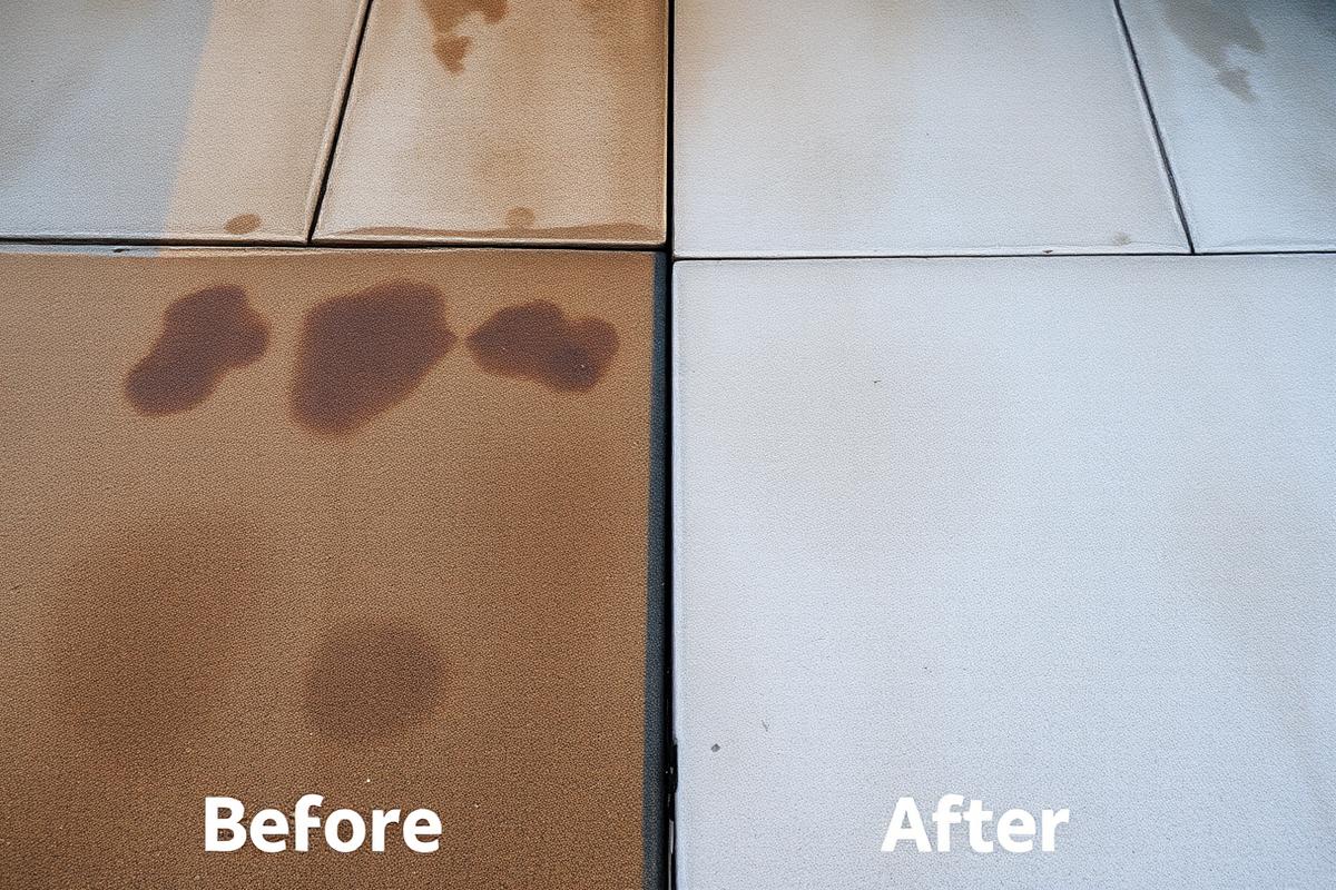 Driveway Transformation before and after pressure washing